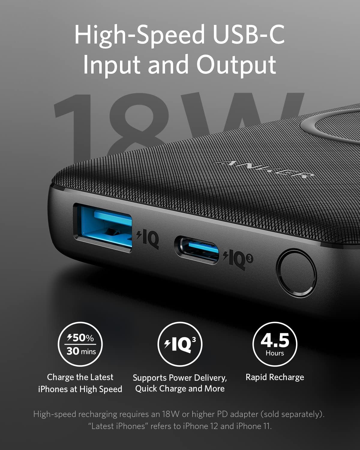 Anker PowerCore III 10,000 mAh Wireless Power Bank - A1617H11 Anker PowerCore III 10,000 mAh Wireless Power Bank - A1617H11